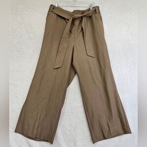 Lane Bryant Women’s Plus Size 20 Wide Leg Belted Pants Brown